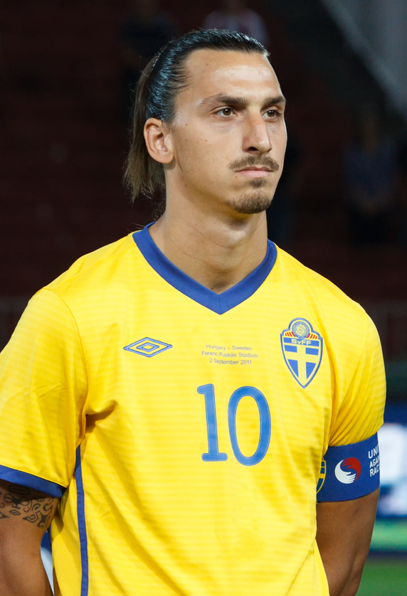 Budapest, Hungary - September 2, 2011: Swedish Zlatan Ibrahimovic before Hungary vs. Sweden (2:1) UEFA Euro 2012 qualifying game at Puskas Stadium on September 2, 2011 in Budapest, Hungary.